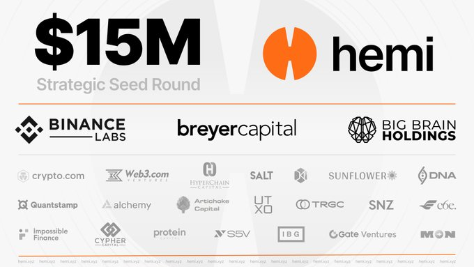 今日推荐｜binance领投，模块化二层网络 Hemi Network 成功融资 1500 万美元，详细解析与参与指南。
