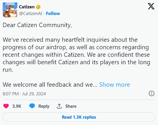 成为Catizen空投资格的途径 